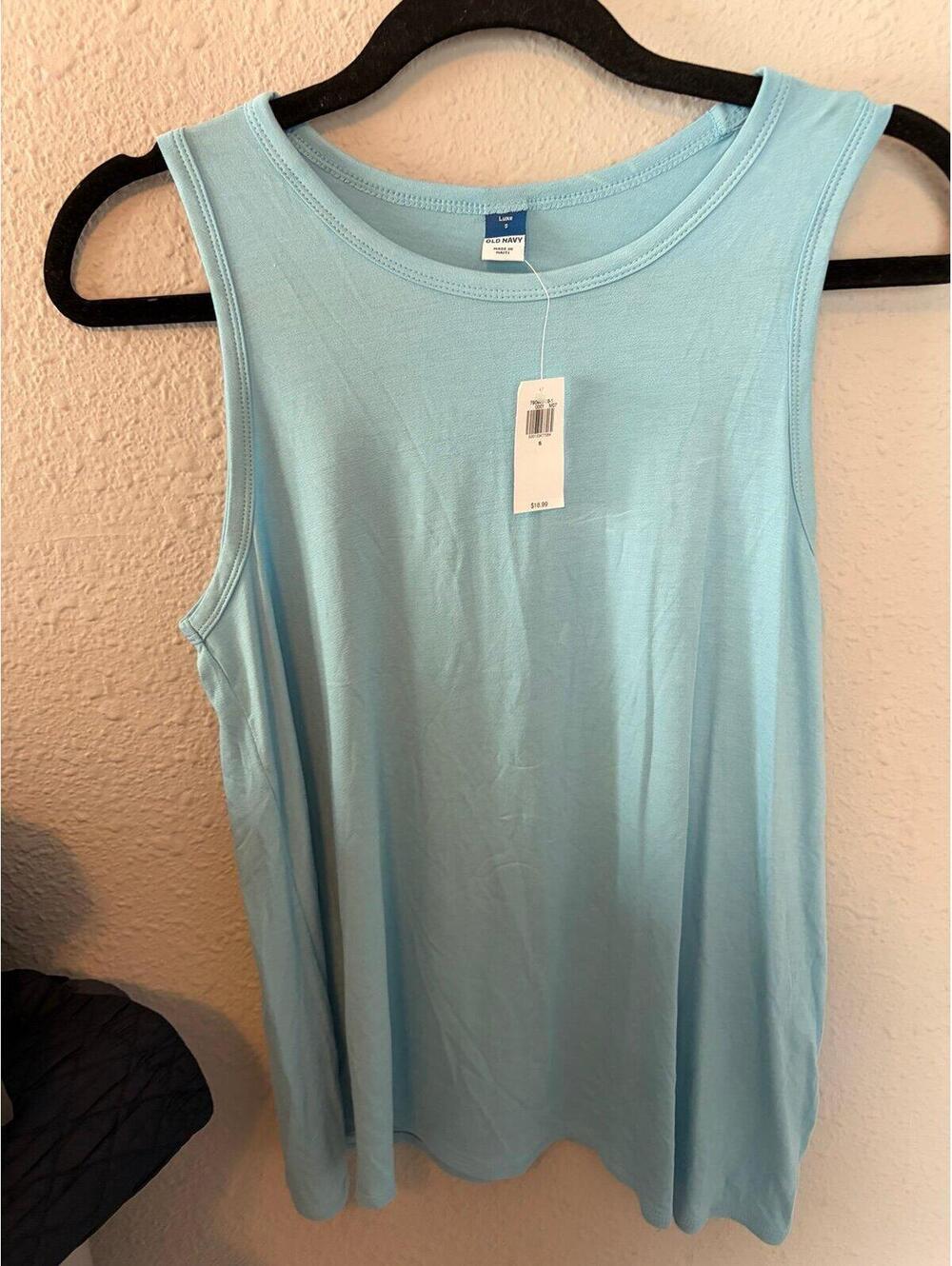 NWT Old Navy Luxe Blue tank size S. $17 retail. 95% bamboo